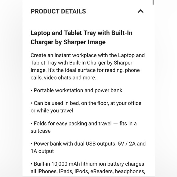 Sharper Image Laptop and tablet tablet tray - Picture 12 of 14